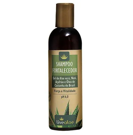 Strengthening Shampoo Aloe Vera Noni Saffron Chestnut Oil 240ml - Livealoe