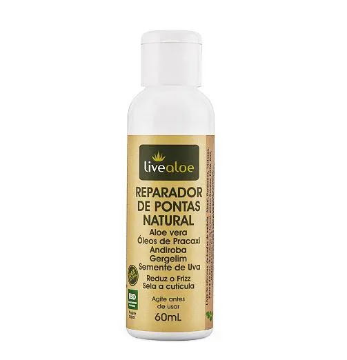 Natural Aloe Vera Pracaxi Oil Grape Sesame Tips Repair Finisher 60ml - Livealoe