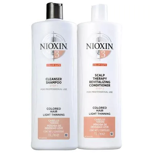 System 3 Light Tuning Colored Hair BioAmp Pro-Color Kit 2x1000ml - Nioxin