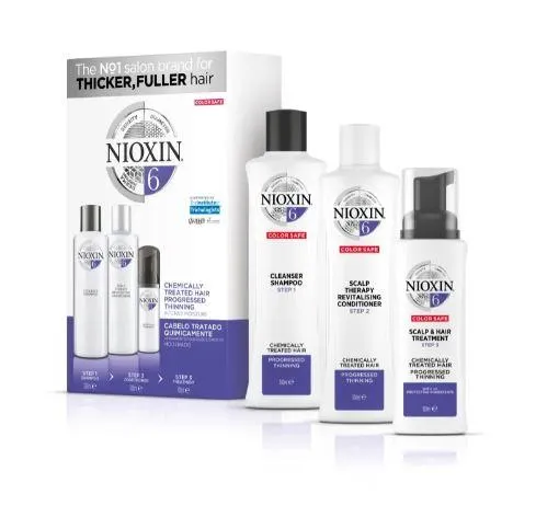 System 6 Thicker Fuller Chemically Treated Advanced Tuning Kit 3 Prod. - Nioxin