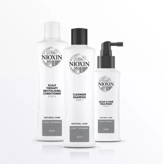 Natural Hair Light Tuning Thicker Fuller Therapy System 1 Kit 3 Prod. - Nioxin