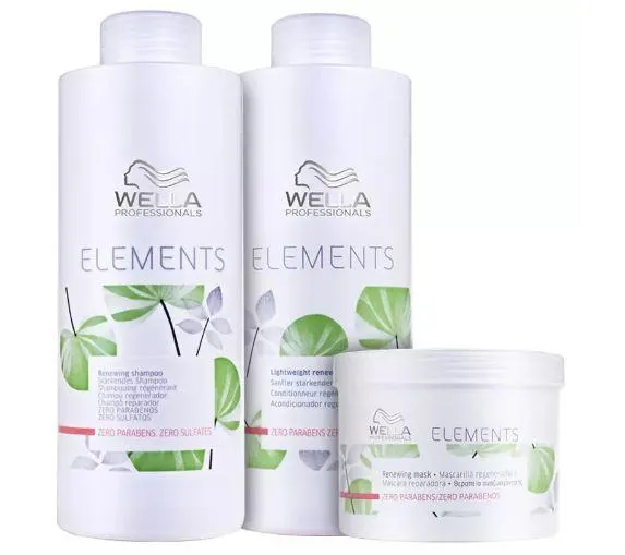 Elements Renewing Panthenol EDD Tree Extract Treatment Kit 3 Products - Wella