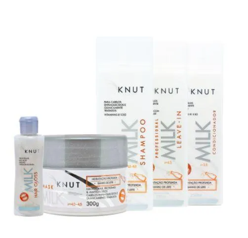 Milk Vitamins B1 B2 Nourishing Shine Keratin Treatment Kit 5 Products - Knut