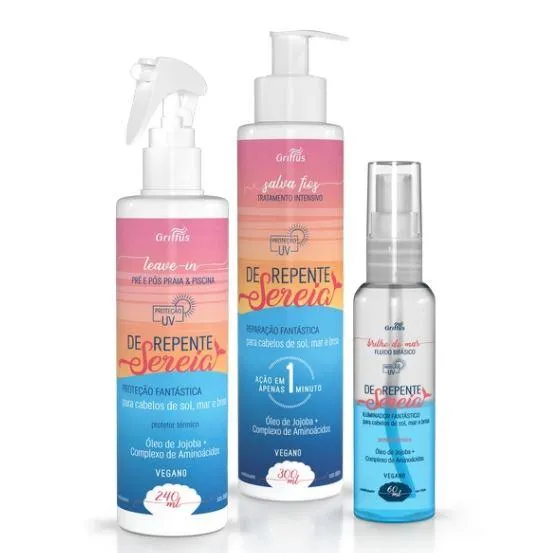 Suddenly Mermaid Intensive Vegan Jojoba Amino Acids Kit 3 Products - Griffus