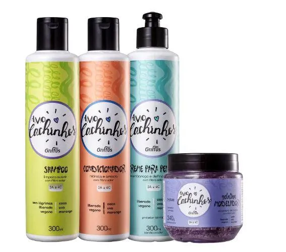 Amo Cachinhos Kids Treatment Curly Vegan Kit 4 Products - Control System