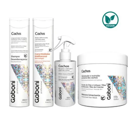 Curls Treatment Avocado Cramberry lChia Flaxseed Shea Butter Kit 4 Prod - Gaboni