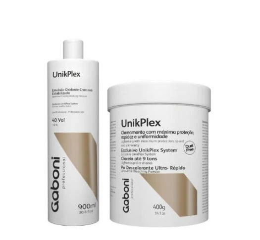 UnikPlex System Creamy Oxidizing Emulsion + Bleaching Powder Kit - Gaboni
