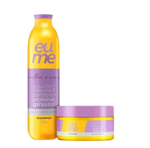 Colored Hair Sunflower Oil Panthenol Chamomile Proteins Kit 2 Prod. - Eume