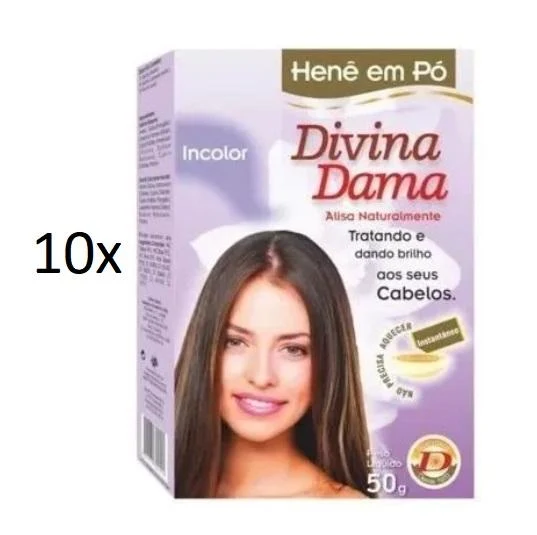 Lot of 10 Henê Colorless Straightening Smoothing Henna Powder 50g - Divina Dama