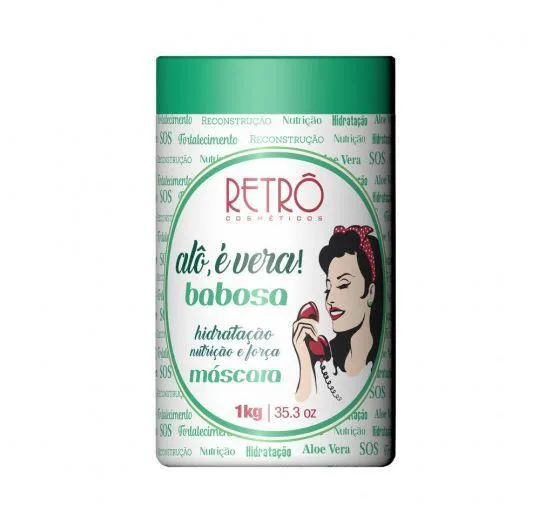 Alô É Vera! Babosa Aloe Vera Dry Hair Reconstructio Mask 1Kg - Retro Cosmetics