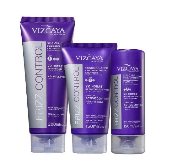 Frizz Control D-Panthenol Creatine Ojon Pequi Oils Treatment Kit 3 Prod. - Vizcaya