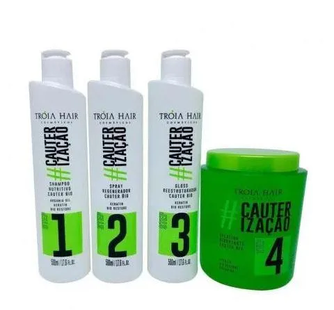 Cauterization Cauter Bio Hydration Regeneration Treatment Kit 4 Prod. - Troia Hair
