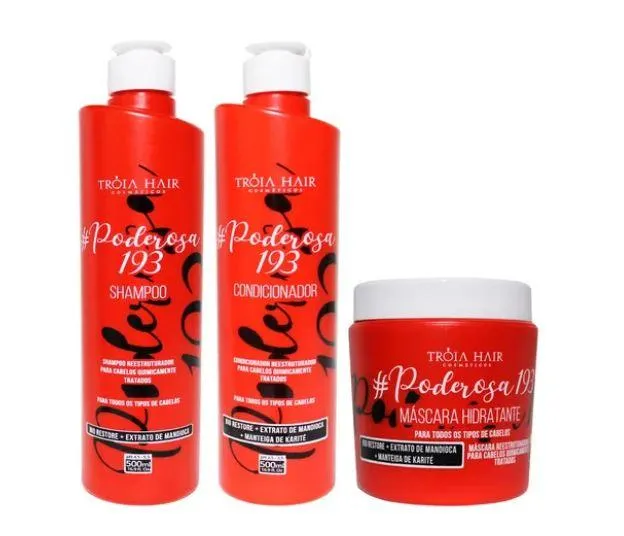 #Poderosa 193 Maintenance Home Care Bio Restore Cassava Shea 3x500 - Troia Hair