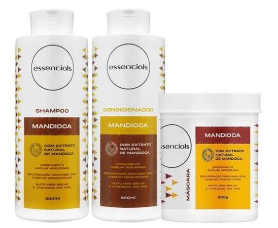 Manioc Cassava Hair Growth Shine Vitality Recovery Treatment Kit 3 Prod. - iLike