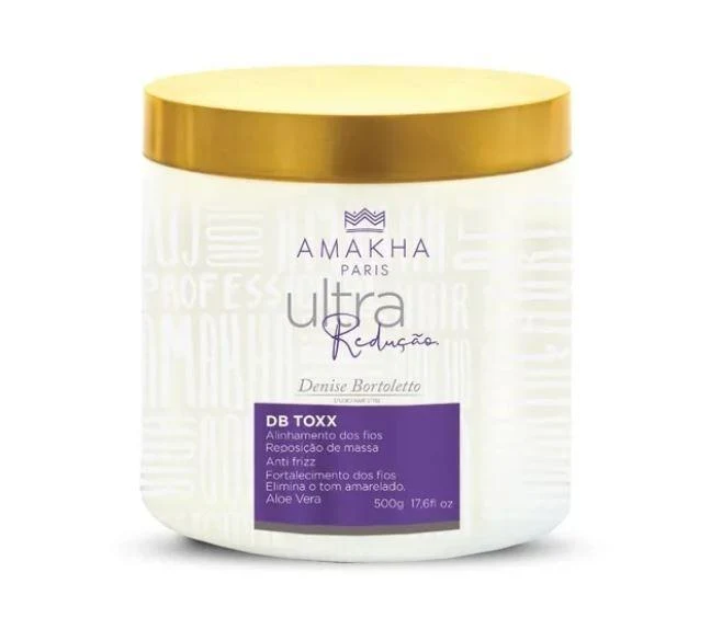 Ultra Reduction Purple DB Toxx Aloe Vera Anti Frizz Alignment Mask 500g - Amakha
