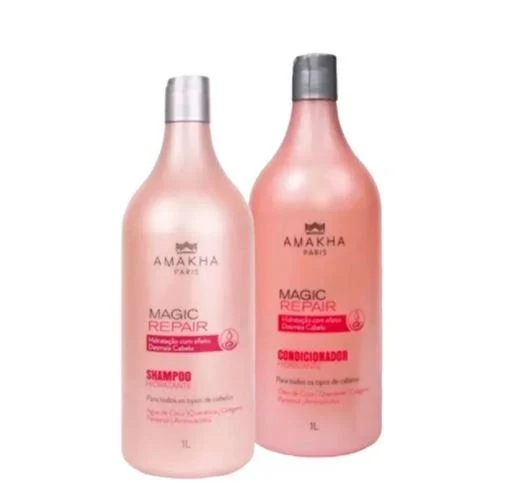 Magic Repair Maintenance Keratin Collagen Panthenol Coconut Kit 2x1L - Amakha