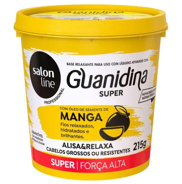 Salon Line Guanidine Mango Super Hair Strenght Relaxing Smoothing Cream 215g