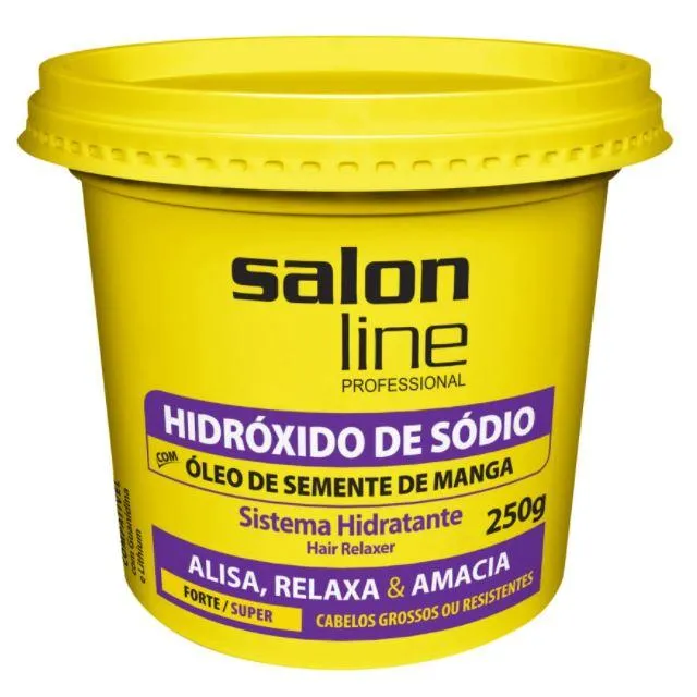 Salon Line Sodium Hydroxide Strong Super Hair Relaxer Transition Cream 250g