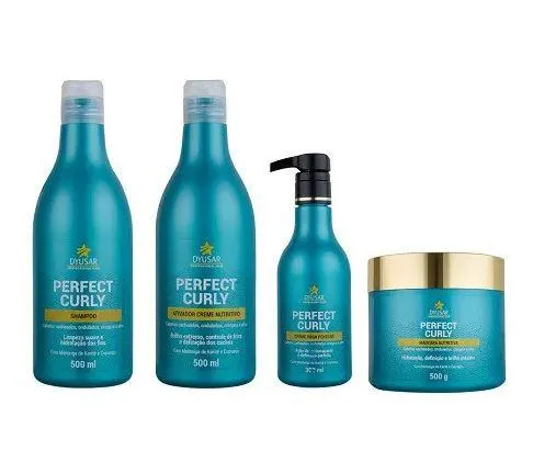 Perfect Curly Home Care Maintenance Protection Nourishing Kit 4 Prod. - Dyusar