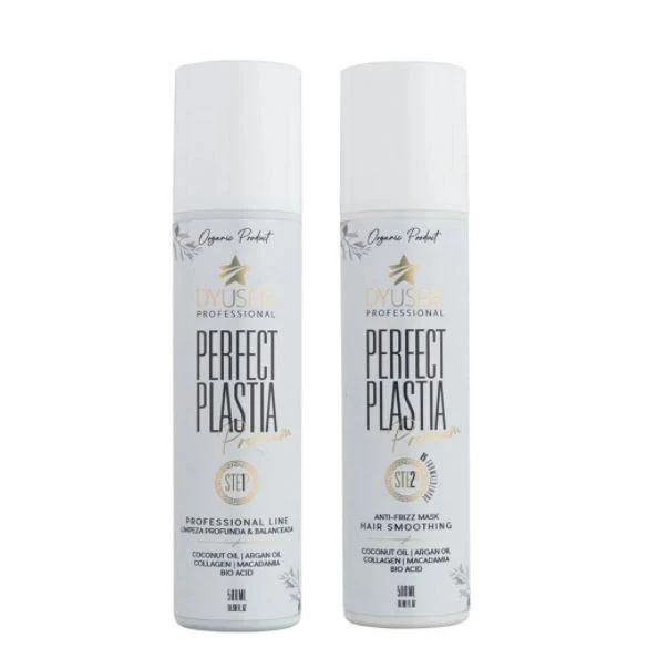 Perfectplastia Premium Hair Smoothing Brazilian Blowout Organic 2x500ml - Dyusar