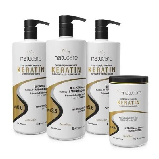 Natucare Keratin 11 Amino Acids Restore Recovery Treatment Kit 4x1 - Natumaxx