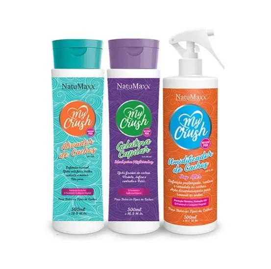My Crush Gelatin + Activator + Humidifier Curls Treatment Kit 3x500 - Natumaxx