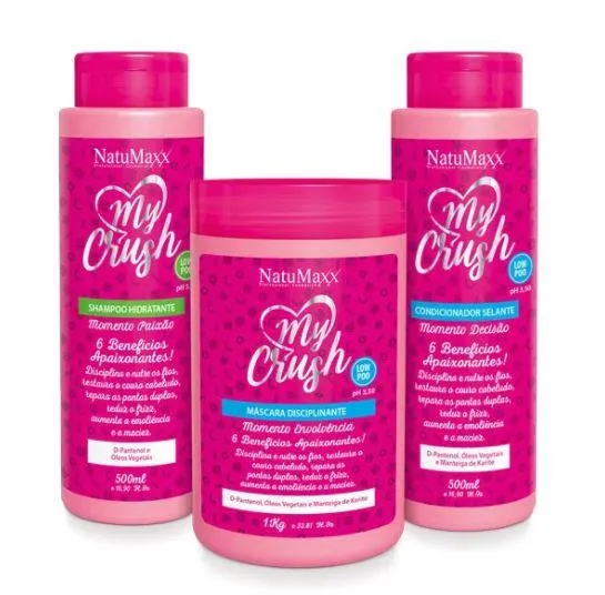 My Crush 6 Benefits Low Poo Vegetable Oils Treatment Kit 3 Prod. - Natumaxx