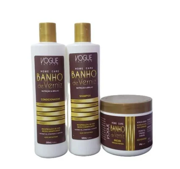 Varnish Bath Home Care Maintenance Shine Nutrition Kit 3x500 - Vogue Fashion