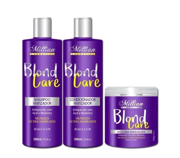 Blond Care Tinting Home Care Maintenance Acai Blueberry Kit 3x500 - Millian