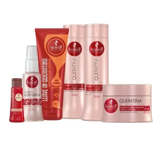Keratin Castor Oil Protection Strengthening Strength Kit 6 Products - Haskell