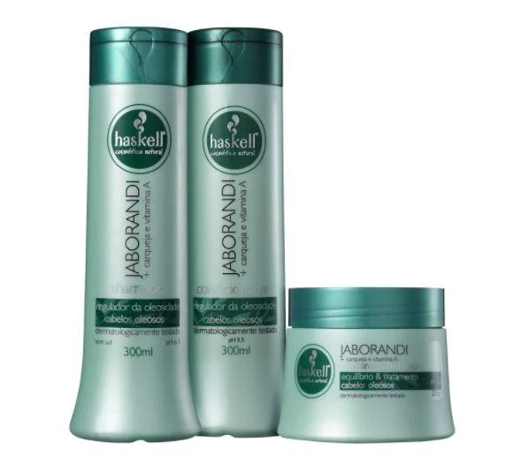 Greasy Hair Balance Natural Jaborandi Hydration Treatment Kit 2 Prod. - Haskell