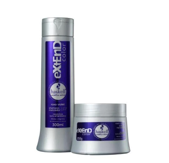 Blond White Light Gray Hair Extend Color Violet Tintin Kit 2 Prod. - Haskell