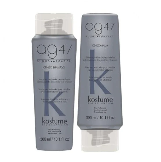 AG47 Cenizo Platinum Effect White Bleached Hair Tinting Kit 2 Prod. - Kostume