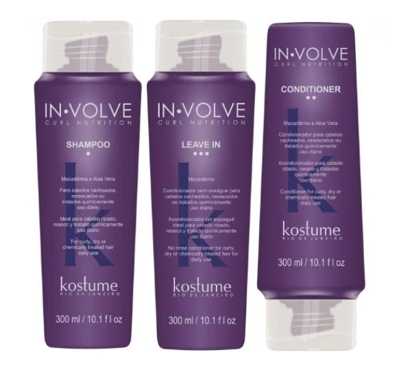 Curly Wavy Maintenance Treatment In Volve Curl Nutrition Kit 3x300 - Kostume