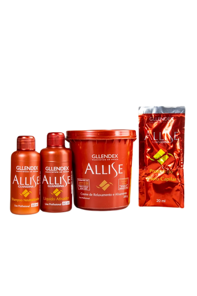 Allise Guanidine Relax Straightening Hydration Protection Kit 4 Prod. - Gllendex
