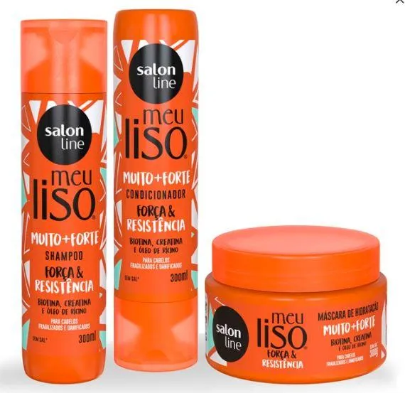 Salon Line My Smooth Too + Longer Vegan Biotin Creatine Castor Oil Kit 3 Prod.