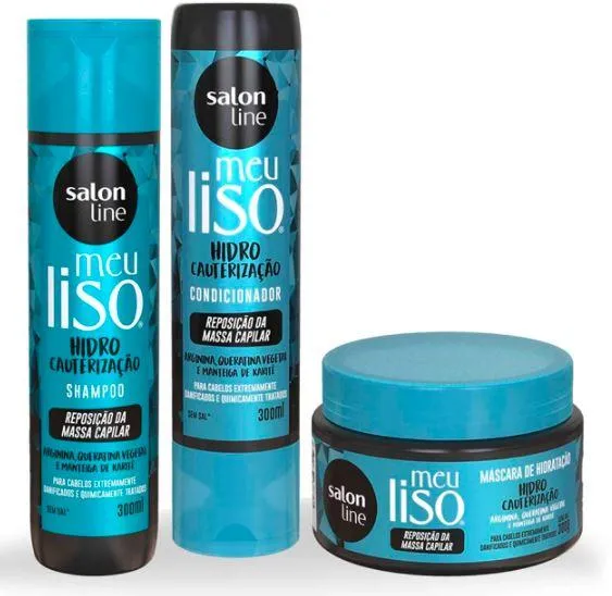 Salon Line My Smooth Hydro Cauterization Vegan Vegetable Keratin Kit 3 Prod.