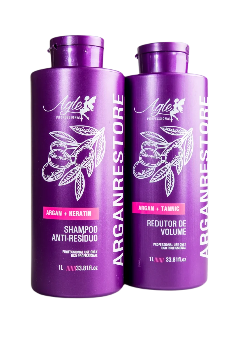 Professional Keratin Tannic Argan Restore Progressive Smoothing Kit 2x1L - Agle