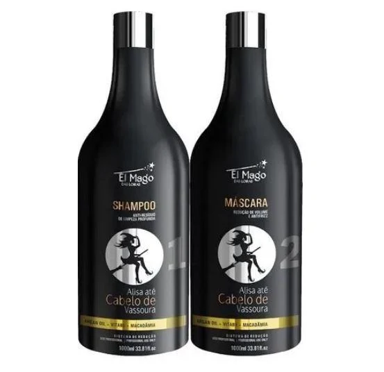 Straighten up to Broom Hair Smoothing Progressive Kit 2x1L - El Mago das Loiras