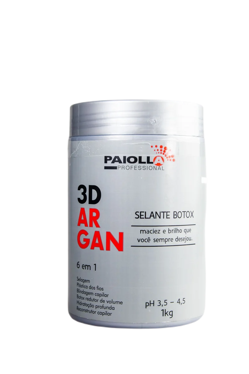 Wire Plastic Hydration Reconstructor 3D Argan Sealant Deep Hair Mask 6 in 1 1Kg - Paiolla