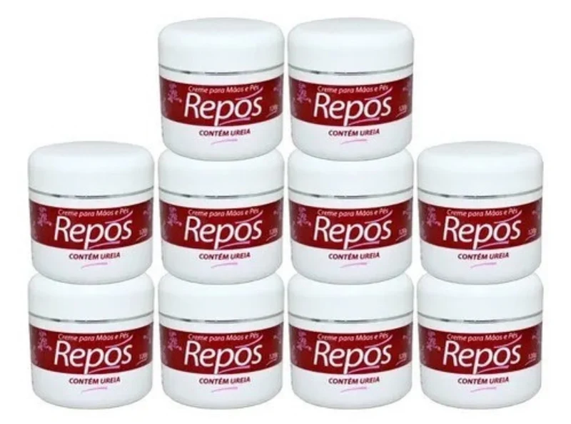 KIT 10 Cremes para Mãos e Pés c/ Ureia Repós 500g