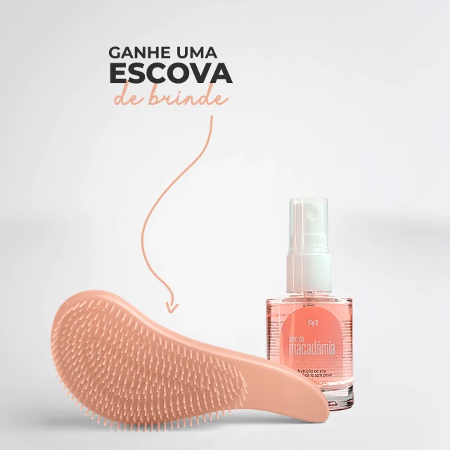 Oleo de Macadamia + Escova de cabelo Mio Capelli