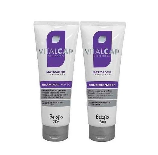 Professional Vitalcap Blond and Grey Hair Tinting Anti Yellow 2x240ml - BeloFio