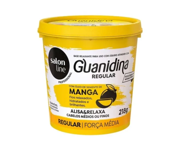 Salon Line Guanidina Mango Seed Oil Hair Smooth Relaxes Hydrating System 218g