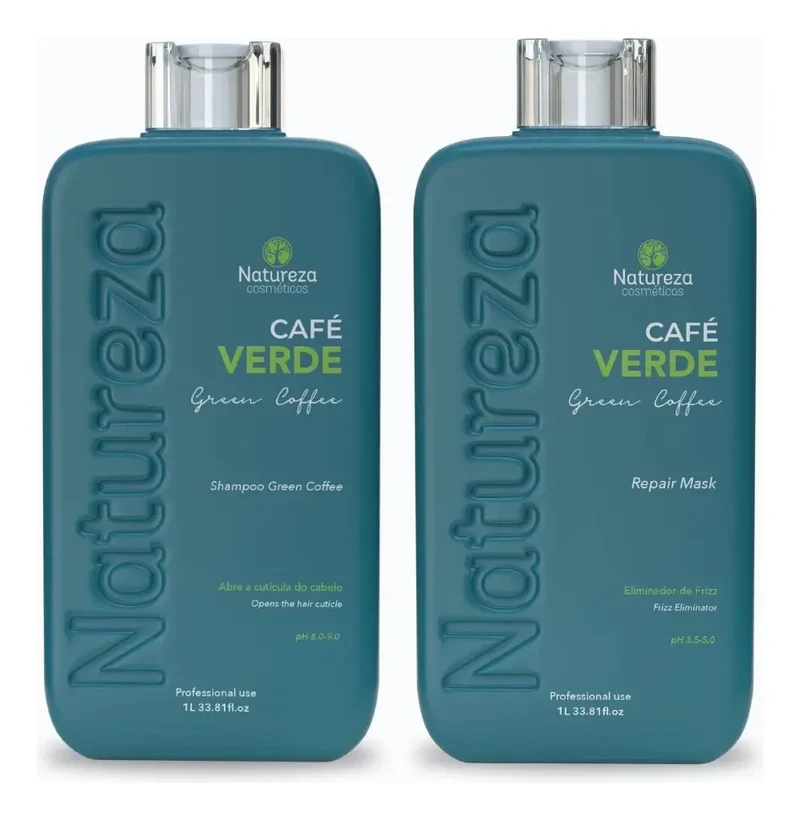 Professional Treatment Green Coffee Mint Extract Softness Shine 2x1L - Natureza