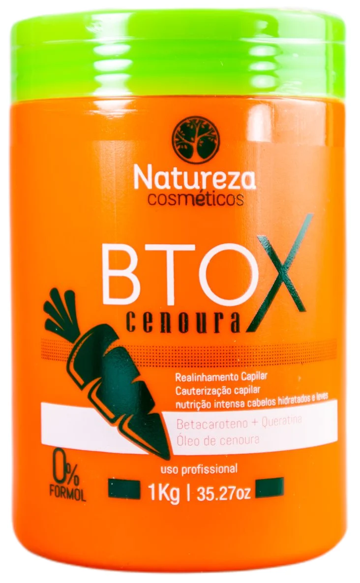 Natureza Btox Orange Carrot Deep Hair Mask Beta-Carotene Keratin 1kg - Natureza