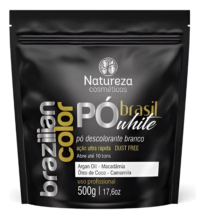 Professional White Dust Free Brazilian Color Bleaching Powder 500g - Natureza