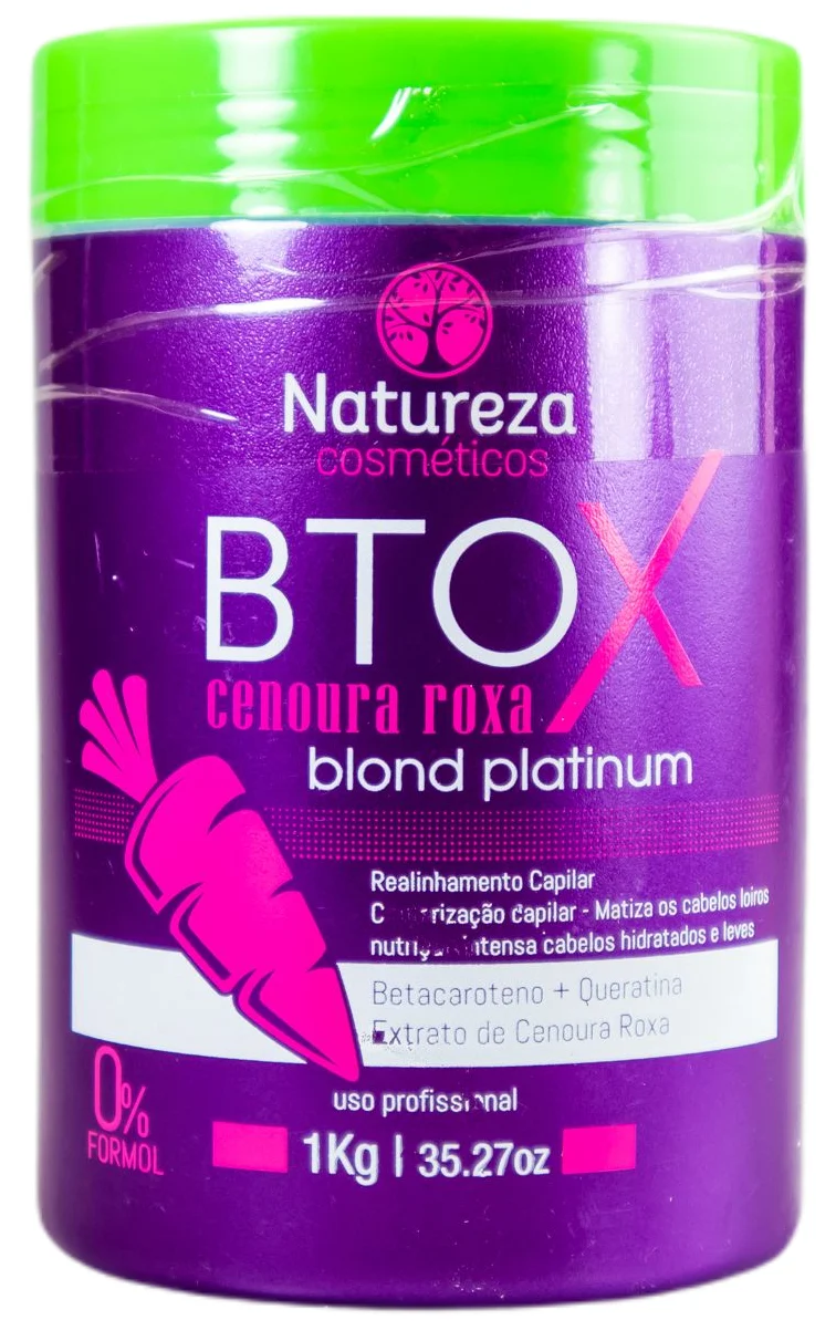 Professional Keratin Treatment Purple Carrot Btox Blond Platinum 1kg - Natureza