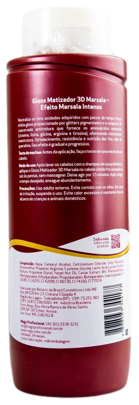Intense Effect Red Marsala Treatment 3D Tinting Gloss Mask 500ml - Magic Color