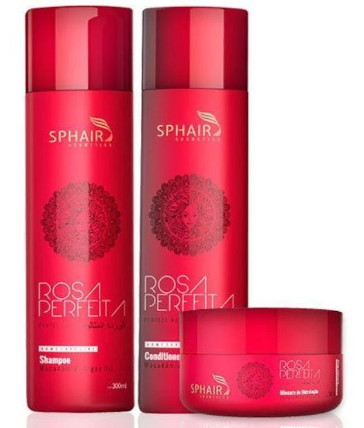 Rosa Perfeita Home Care Maintenance Hair Treatment Kit 3 Products - Sphair